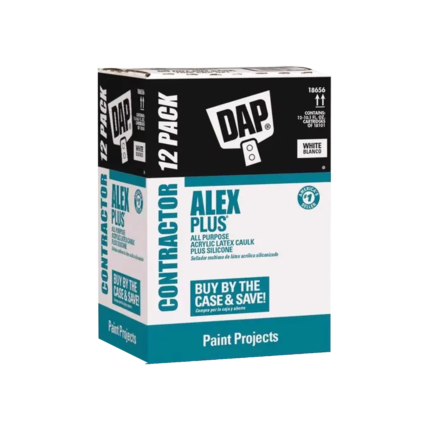 Alex Plus All-Purpose Acrylic Latex - 70798742505, 12, 1296, 266 ML, White