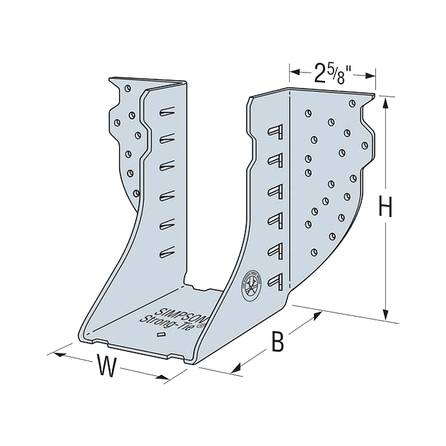 HGUS Series Heavy Girder Hanger - #12, 3-5/16", 7-3/16", 4", 12, 044315917301